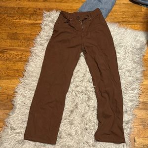 brown jeans